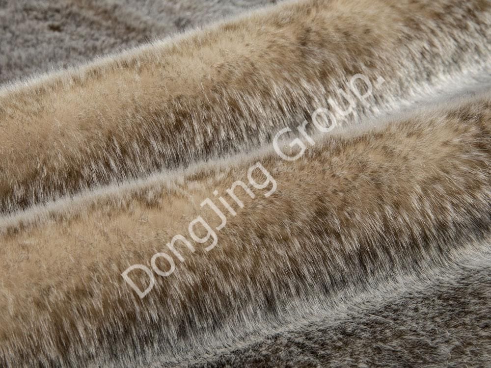 9G0304-米染めの先端が169匹のウサギの毛を色あせた faux fur fabric