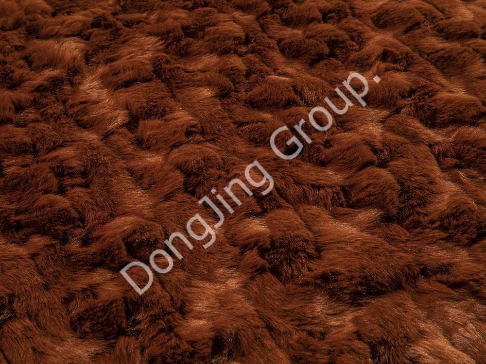 9HG0245-ダークブラウンのブラッシュドラビットヘア faux fur fabric