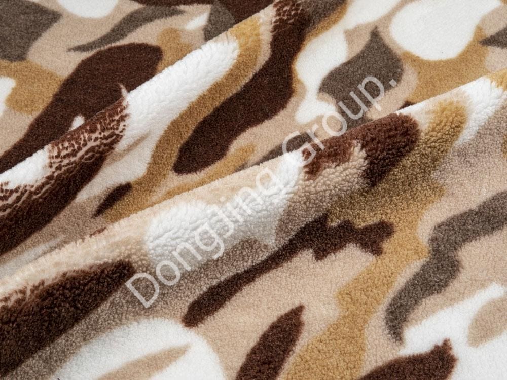 9KT0279-4セットのカラーを印刷するスターキャメルラウンドスクリーン faux fur fabric