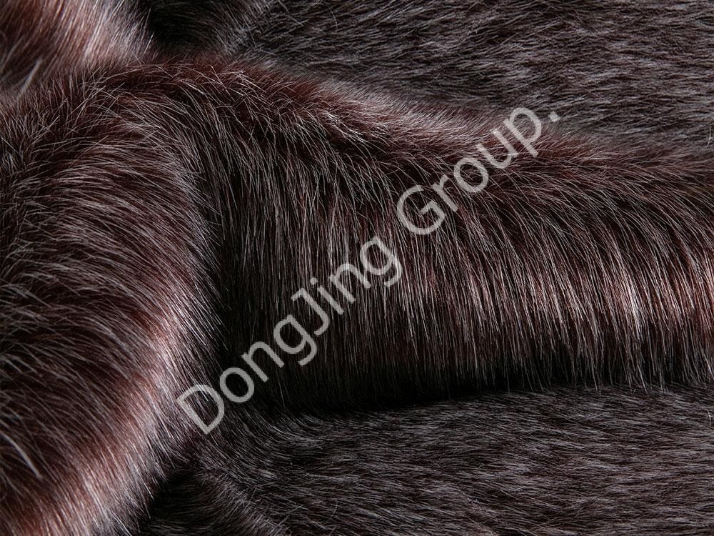 9KW0176-赤いコーヒークリップ漂白された毛むくじゃらのキツネの毛皮 faux fur fabric