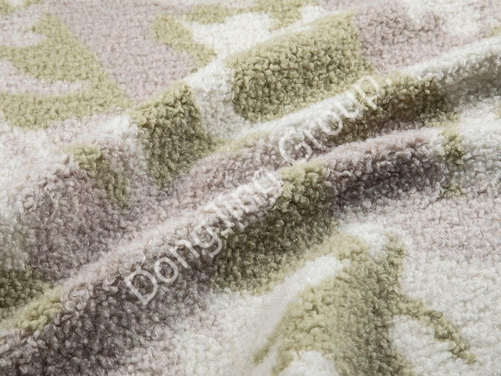 9KW0368-3色のカモフラージュグリーンオートミールイミテーションウール faux fur fabric