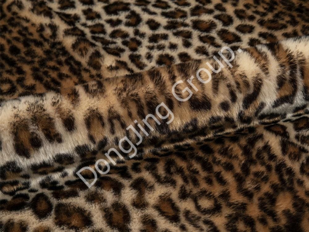 9P2009-ヒョウ柄のライスプリントダブルセット faux fur fabric