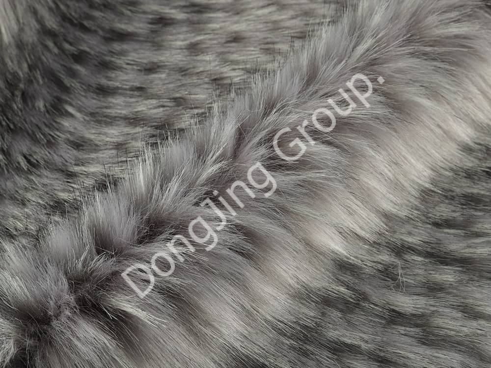 9W0685-灰色のパイナップルアライグマの毛 faux fur fabric