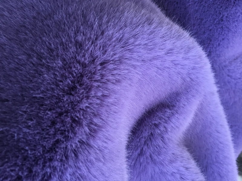 XD0014-バイオレットゴールデンフォックス faux fur fabric