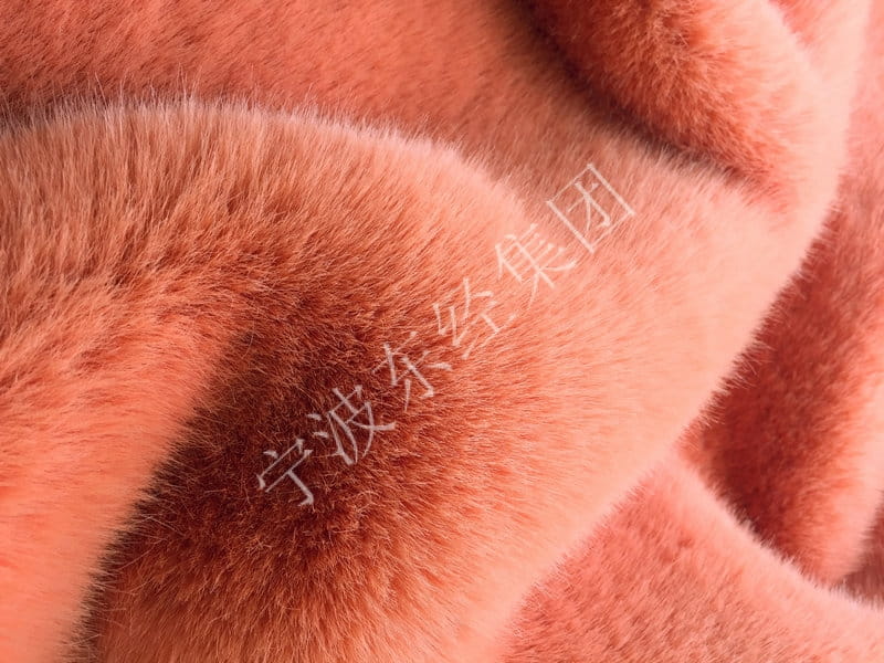 XD0005-コーラルオレンジゴールデンフォックス faux fur fabric