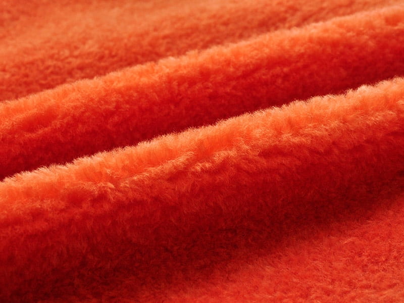 XKT0252-コーラルオレンジリトルトカ faux fur fabric